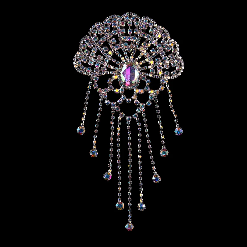 2 Pieces Tassel Crystal Rhinestones Appliques for Dresses Costumes Bags Hats High Quality DIY Crafts Decor Sewing Silver Gold AB
2 Pieces Tassel Crystal Rhinestones Appliques for Dresses Costumes Bags Hats High Quality DIY Crafts Decor Sewing Silver Gold AB