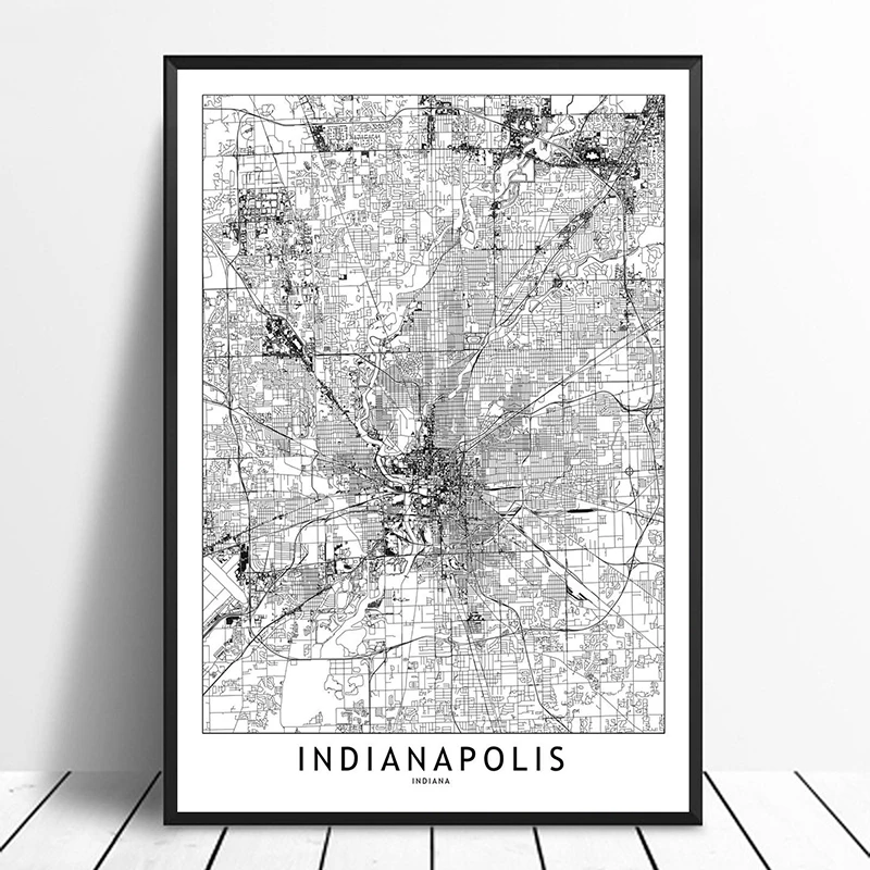 Indianapolis Black White Custom World City Map Posters Prints Nordic Style Wall Art Pictures Home Decor Canvas Painting
Indianapolis Black White Custom World City Map Posters Prints Nordic Style Wall Art Pictures Home Decor Canvas Painting