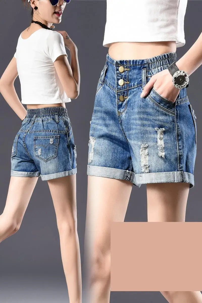 New Arrival Summer Super Large Button High Waist Girls Jeans Slim Korean Thin Fashion Elastic Cotton Female Shorts Size 26-38 40
New Arrival Summer Super Large Button High Waist Girls Jeans Slim Korean Thin Fashion Elastic Cotton Female Shorts Size 26-38 40