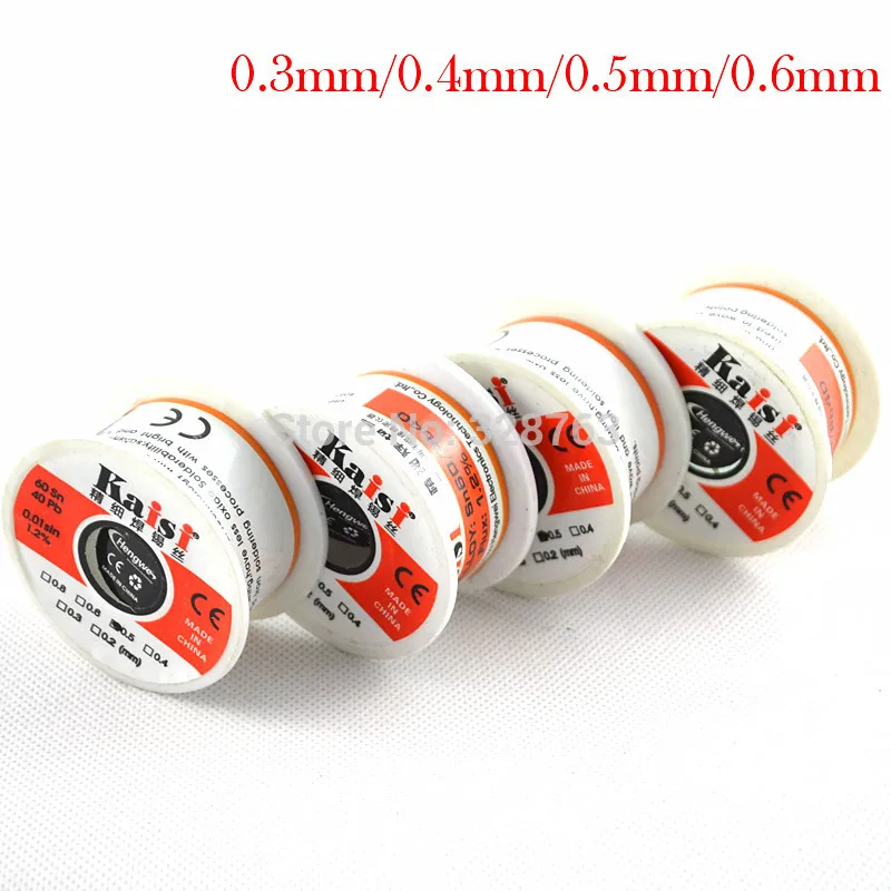 4pcs 0.3mm 0.4mm 0.5mm 0.6mm New Tin Lead Tin Wire Melt Rosin Core Solder Soldering Wire Roll Free shipping 
4pcs 0.3mm 0.4mm 0.5mm 0.6mm New Tin Lead Tin Wire Melt Rosin Core Solder Soldering Wire Roll Free shipping