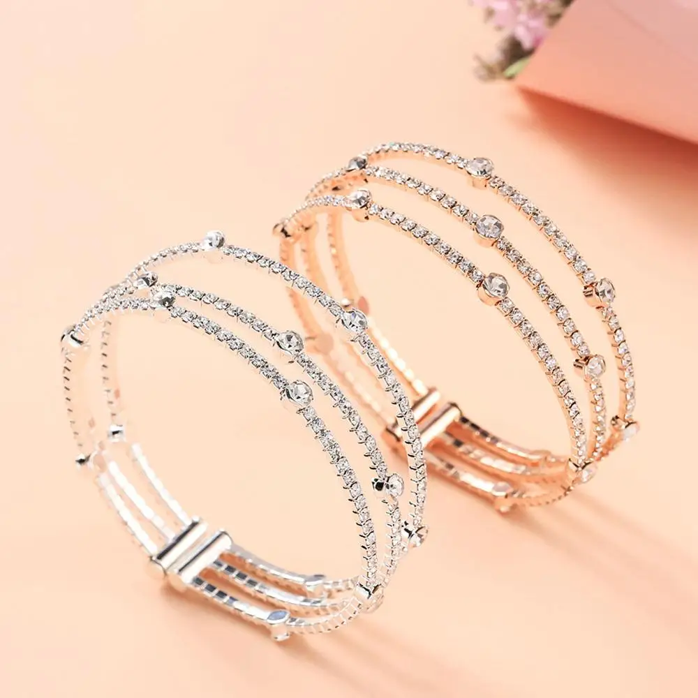 Fashion Women Alloy Bracelets & Bangles Handmade Rhinestones Bracelets Luxury Jewelry for Wedding
Fashion Women Alloy Bracelets & Bangles Handmade Rhinestones Bracelets Luxury Jewelry for Wedding