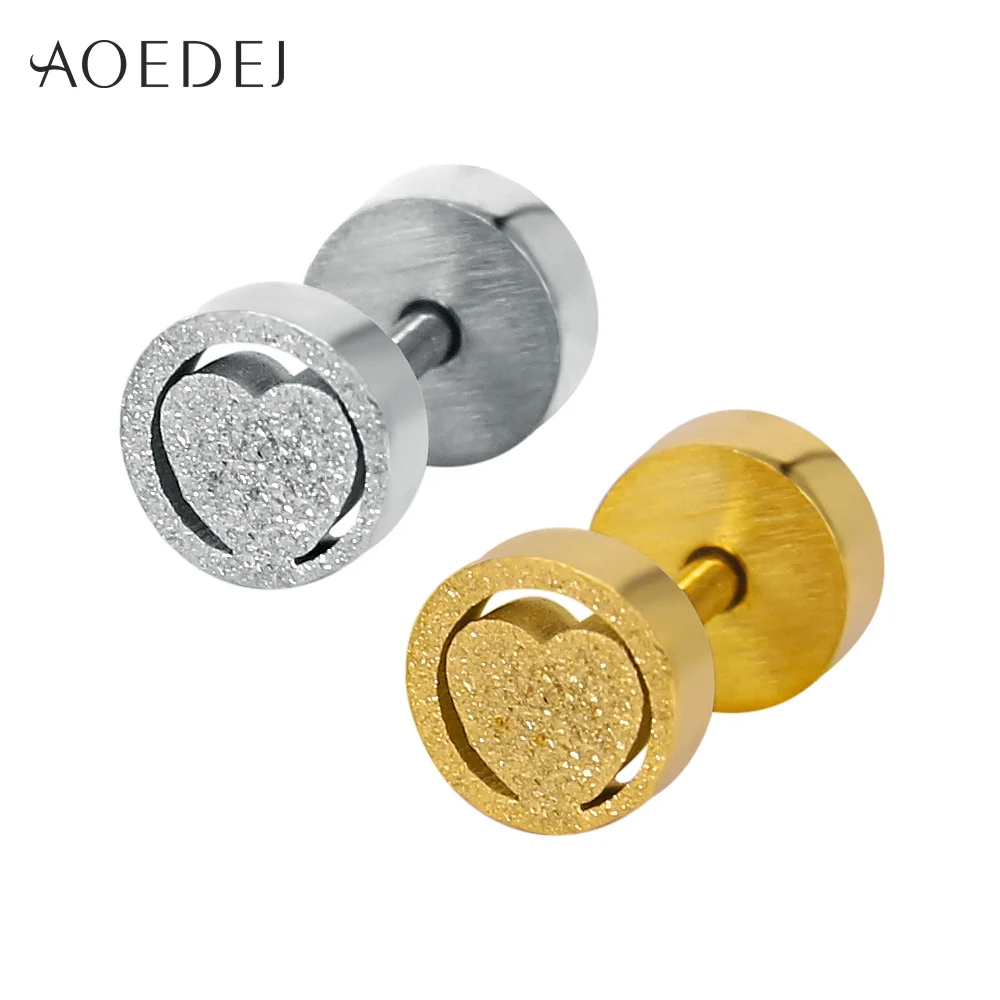 AOEDEJ 6mm Heart Earrings Stud Stainless Steel Earings Womens Jewelry Girls Silver Color Dull Polish Pendientes Flecos
AOEDEJ 6mm Heart Earrings Stud Stainless Steel Earings Womens Jewelry Girls Silver Color Dull Polish Pendientes Flecos