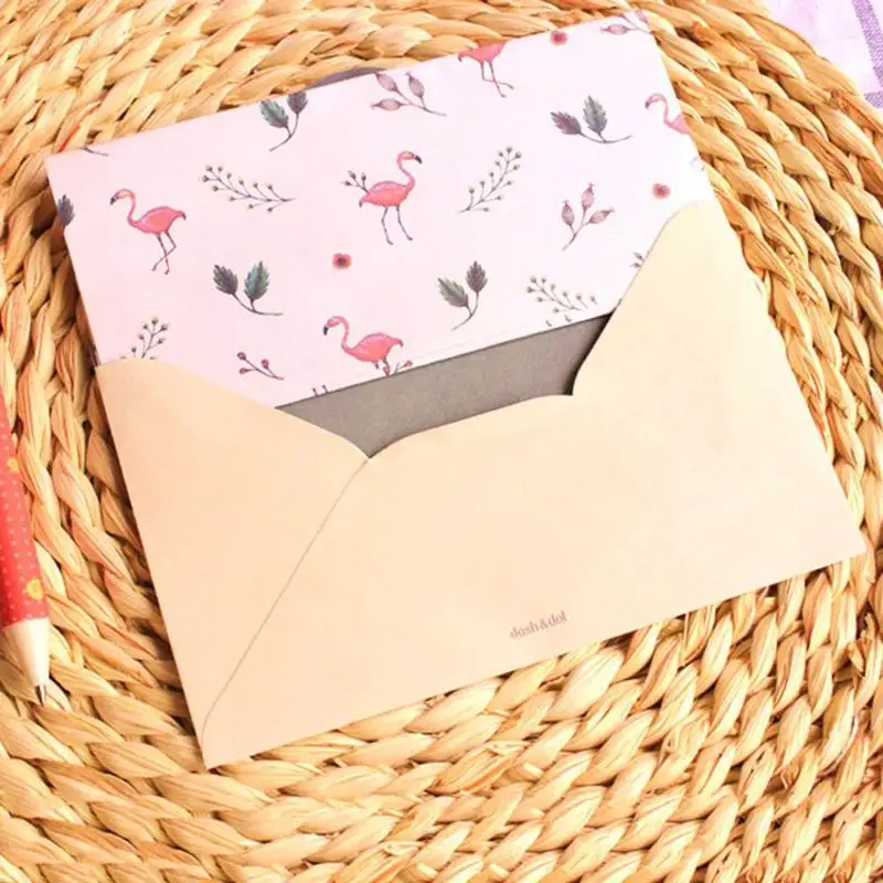 Vividcraft Korean Stationery Kids Gift Envelope Finely Flower Animal Letter Pad Set Paper+Envelopes Sets Writing Paper | Канцтовары для