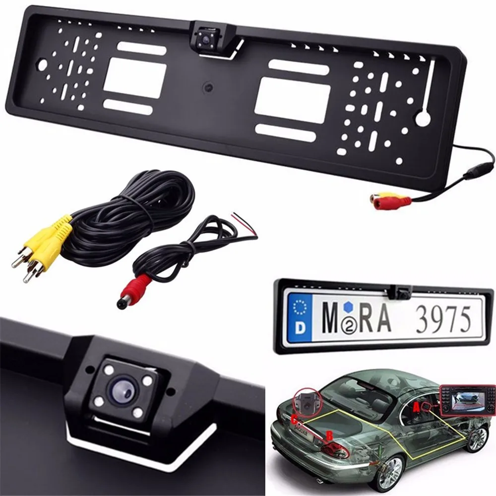 12V Car Rear View Camera Auto Parktronic EU Car License Plate Frame Night Vision 170 Degree Back Up Reverse Camera with 4 LED
12V Car Rear View Camera Auto Parktronic EU Car License Plate Frame Night Vision 170 Degree Back Up Reverse Camera with 4 LED