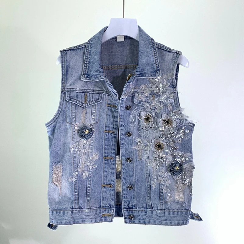 2021 Fashion The New Heavy Work Sequin Three-dimensional Flower Hole Cowboy Vest Free Shipping
2021 Fashion The New Heavy Work Sequin Three-dimensional Flower Hole Cowboy Vest Free Shipping
