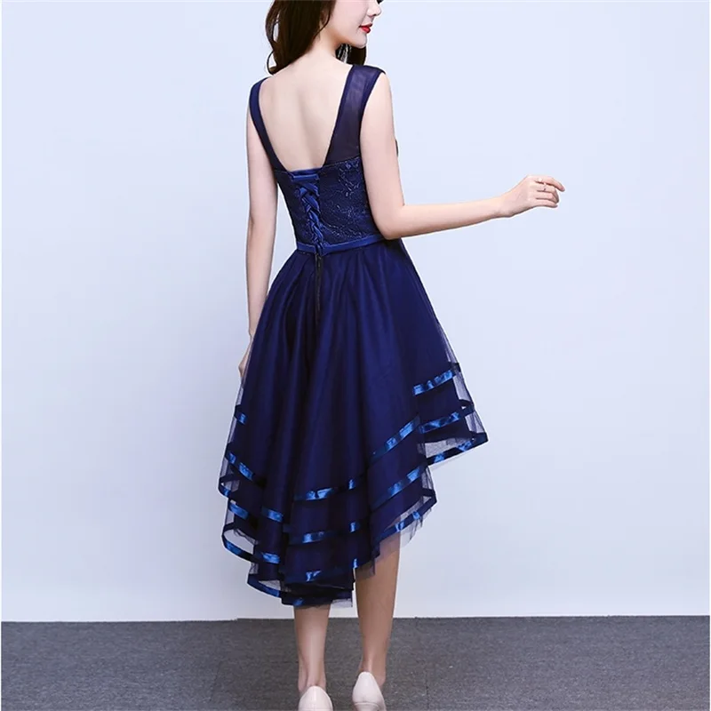 Latest Evening Dresses Elegant High Neck Bride Gown Black/Navy Blue High Low Ball Prom Party Homecoming/Graduation Formal Dress
Latest Evening Dresses Elegant High Neck Bride Gown Black/Navy Blue High Low Ball Prom Party Homecoming/Graduation Formal Dress