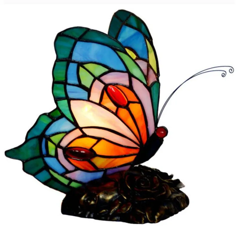 Creative Colorful Glass Blue Butterfly Handmade Tiffany Table Lamp for Foyer Bed Room Bar Apartment Decor Night Light 1080
Creative Colorful Glass Blue Butterfly Handmade Tiffany Table Lamp for Foyer Bed Room Bar Apartment Decor Night Light 1080