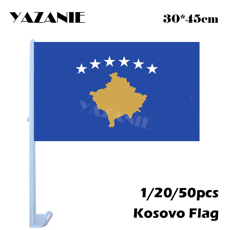 YAZANIE 30*45 см 1/20/50 шт косовские окна автомобиля флаги и баннеры национальная страна