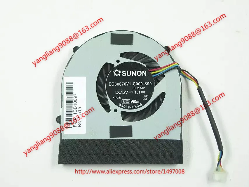 SUNON EG60070V1-C000-S99 A01 DC 5V 1,1 W вентилятор для охлаждения ноутбука
SUNON EG60070V1-C000-S99 A01 DC 5V 1,1 W вентилятор для охлаждения ноутбука