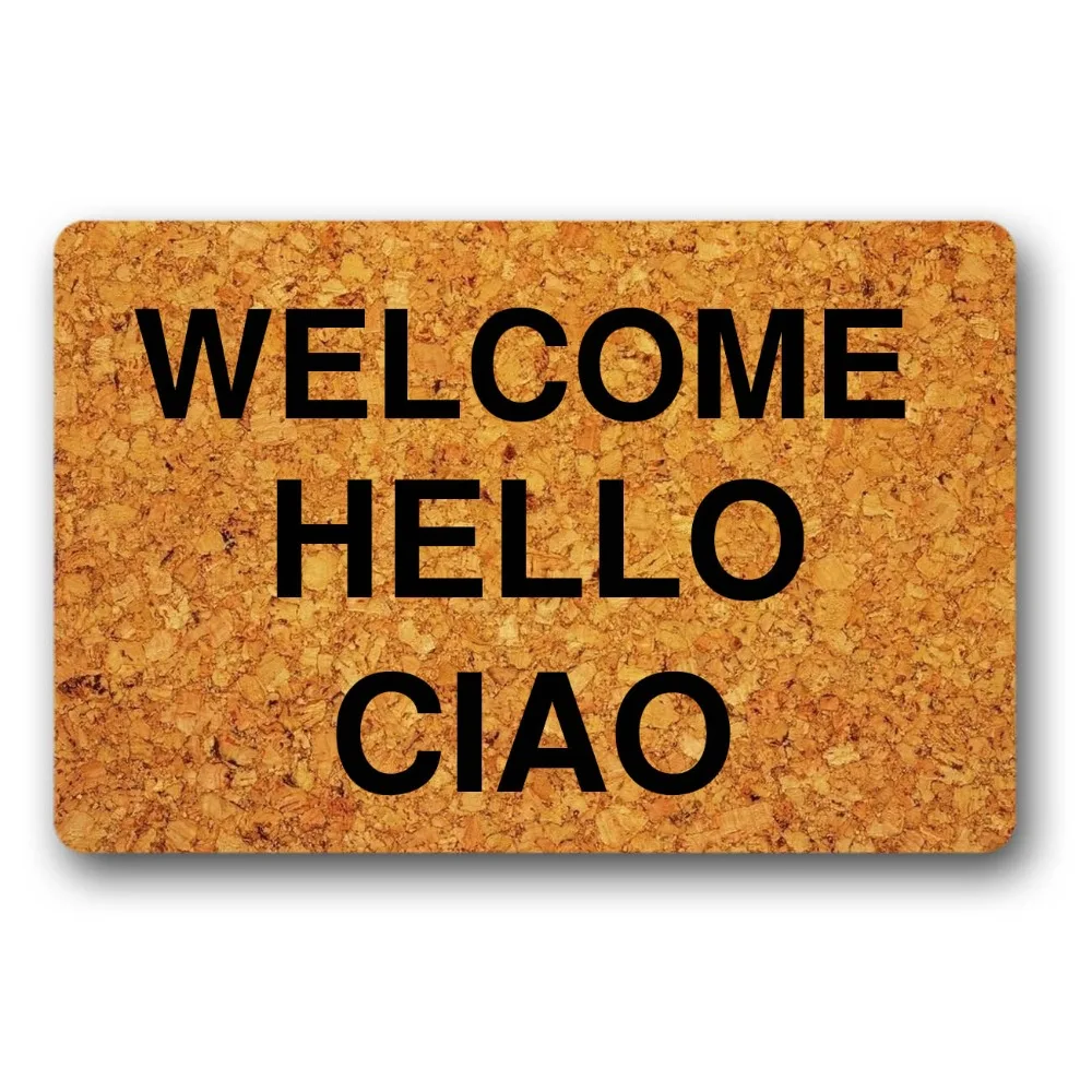 Door Mat Entrance Mat Hello ciao welcome Doormat Non-slip Doormat 23.6 by 15.7 Inch Machine Washable Non-woven Fabric
Door Mat Entrance Mat Hello ciao welcome Doormat Non-slip Doormat 23.6 by 15.7 Inch Machine Washable Non-woven Fabric