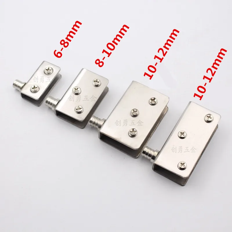 400 pcs Stainless Steel glass hinges for 5-8mm/10-12mm Glass Door Glass Pivot Clamps Door Hinges 4 sizes
400 pcs Stainless Steel glass hinges for 5-8mm/10-12mm Glass Door Glass Pivot Clamps Door Hinges 4 sizes