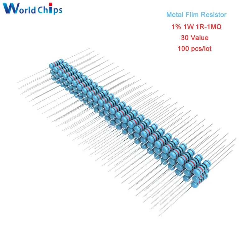 100 шт./лот 1R-1MΩ 1% 1W металлопленочный резистор 1R 4.7R 10R 100R 220R 1K 2,2 K 4,7 K 6,8 K 10K 22K 47K 100K 470K 1 МОм сопротивление
100 шт./лот 1R-1MΩ 1% 1W металлопленочный резистор 1R 4.7R 10R 100R 220R 1K 2,2 K 4,7 K 6,8 K 10K 22K 47K 100K 470K 1 МОм сопротивление