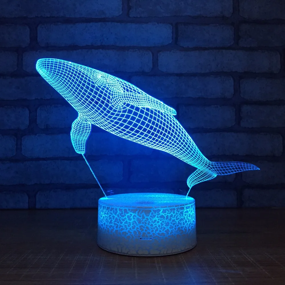 Новинка, светодиодная 3D лампа в форме Кита и рыбы, ночники с Usb, 7 цветов, меняющие цвет, акриловая настольная лампа для детей, подарки
Новинка, светодиодная 3D лампа в форме Кита и рыбы, ночники с Usb, 7 цветов, меняющие цвет, акриловая настольная лампа для детей, подарки