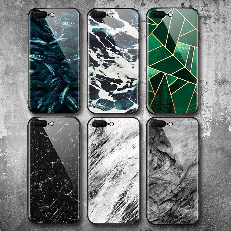 Чехлы для телефонов iPhone XS Max X XR чехол из закаленного стекла и мрамора 8 7 Plus 6 6s 8Plus