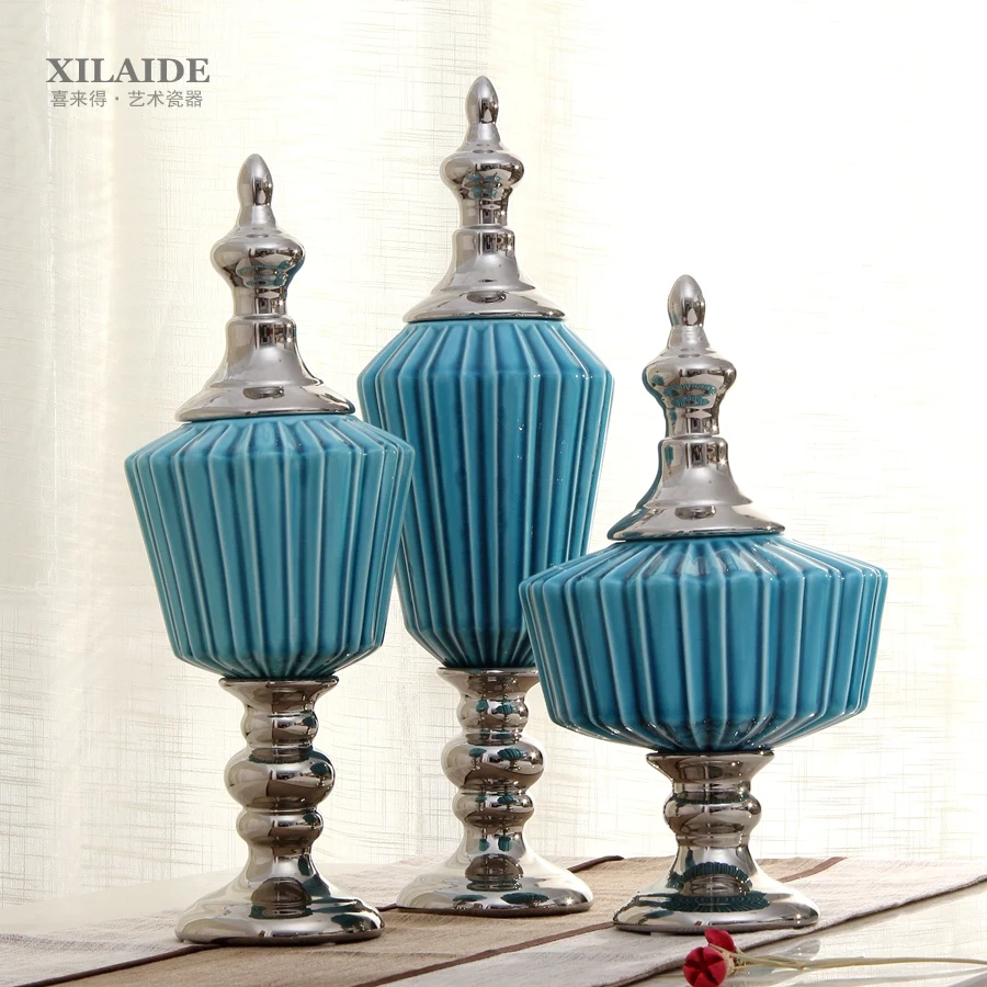 Blue ceramic Creative General tank Candy Jar home decor craft wedding decoration vintage porcelain figurine Decorative cans gift
Blue ceramic Creative General tank Candy Jar home decor craft wedding decoration vintage porcelain figurine Decorative cans gift