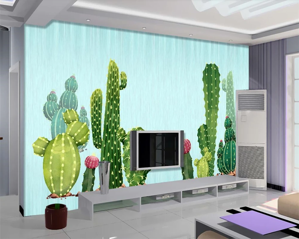 Beibehang Custom wallpaper home decor mural TV background wall hand-painted cacti living room bedroom background 3d wallpaper
Beibehang Custom wallpaper home decor mural TV background wall hand-painted cacti living room bedroom background 3d wallpaper