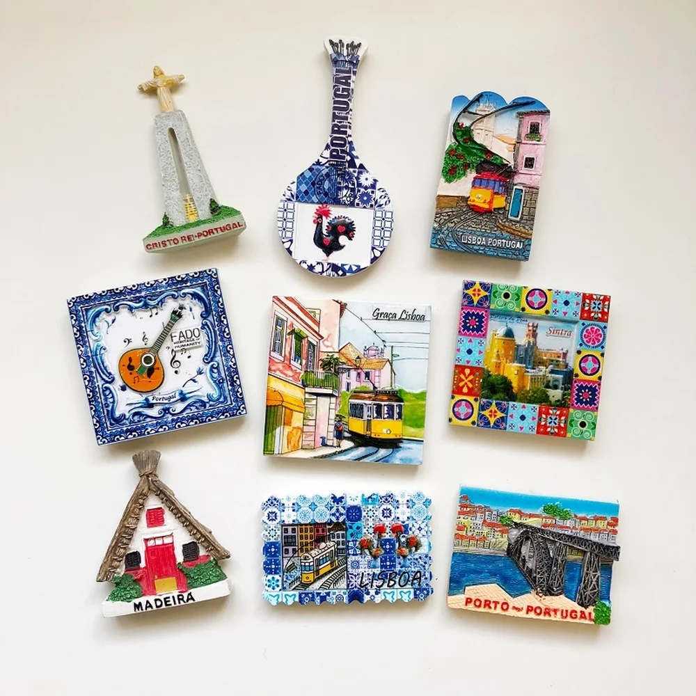 Portugal Travel Souvenir Fridge Magnets Creative Resin 3D Lisbon Porto Madeira Sintra Fado Refrigerator Magnet Decor
Portugal Travel Souvenir Fridge Magnets Creative Resin 3D Lisbon Porto Madeira Sintra Fado Refrigerator Magnet Decor