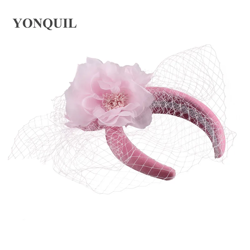 Ladies Pink Velvet Headband Wedding Party Fascinator Headbands Silk Flower Hair Accessories Show Race Millinery Bridal Headawear
Ladies Pink Velvet Headband Wedding Party Fascinator Headbands Silk Flower Hair Accessories Show Race Millinery Bridal Headawear