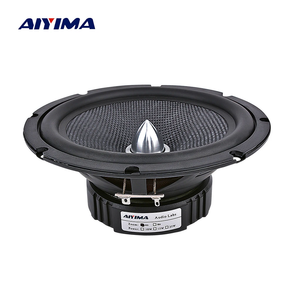 

AIYIMA 6.5 Inch Audio Car Midrange Bass Speaker 4 8 Ohm 60W Glass Fiber Bullet Woofer Loudspeaker DIY Home Theater Sound System