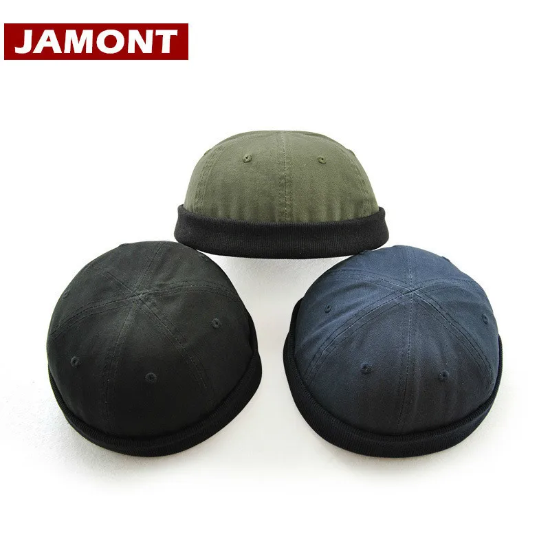 Мужская и Женская хлопчатобумажная Шапка бини JAMONT Повседневные шапки унисекс на