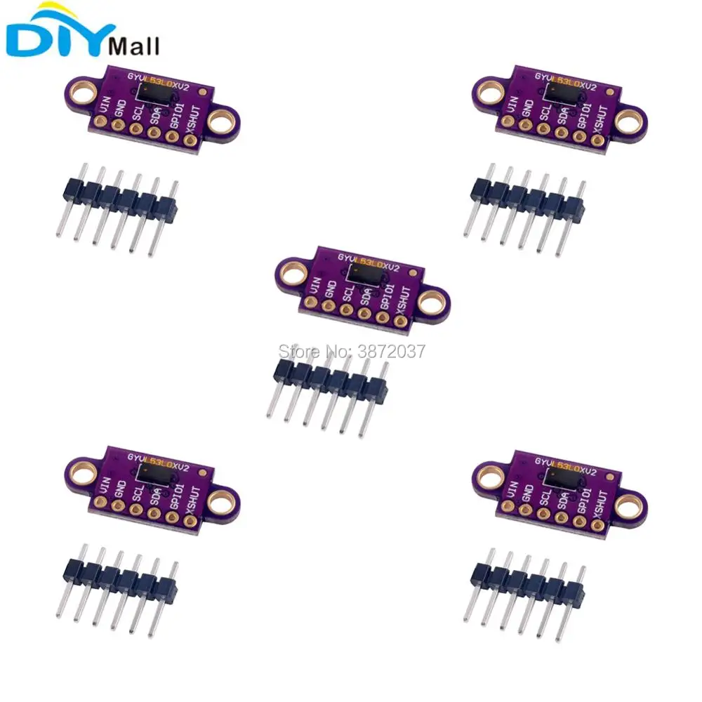 5pcs/lot GY-VL53L0XV2 VL53L0XV2 Time-of-Flight 2m Distance Measurement Sensor Breakout Detection Module for Arduino
5pcs/lot GY-VL53L0XV2 VL53L0XV2 Time-of-Flight 2m Distance Measurement Sensor Breakout Detection Module for Arduino