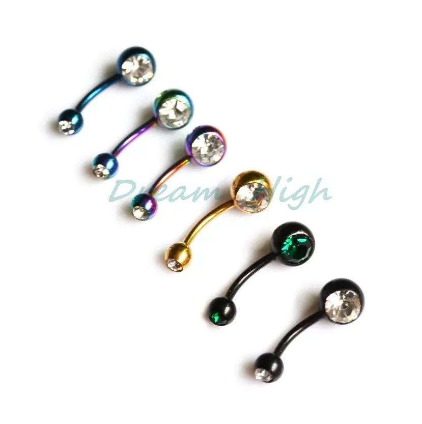 HENGKE Jewelry Belly Bar Black Belly Button Rings Navel Body Piercing Jewelry For Women Mixed Color 14G 316L Stainless Steel
HENGKE Jewelry Belly Bar Black Belly Button Rings Navel Body Piercing Jewelry For Women Mixed Color 14G 316L Stainless Steel
