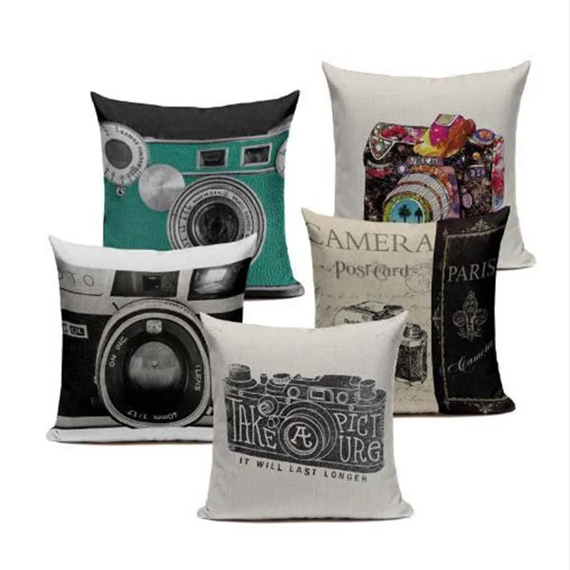 Vintage style classic decorative throw pillowcase Green Flower Camera Black White cushion cover sofa home almofadas wholesale
Vintage style classic decorative throw pillowcase Green Flower Camera Black White cushion cover sofa home almofadas wholesale