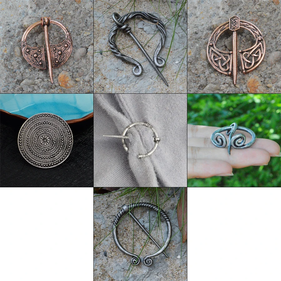 Viking Brooch Collection Vintage Penannular Shoulder Shawl Scarf Clasp Cloak Pin Medieval Jewelry Norse Viking Metal Pin Badge
Viking Brooch Collection Vintage Penannular Shoulder Shawl Scarf Clasp Cloak Pin Medieval Jewelry Norse Viking Metal Pin Badge