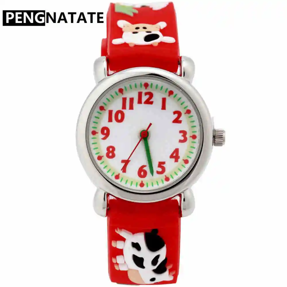 PENGNATATE Children Silicone Watch Red Strap Kids Watch for Boy Girls Gift Hand Clock Fashion 3D Cartoon Cow Bracelet Wristwatch
PENGNATATE Children Silicone Watch Red Strap Kids Watch for Boy Girls Gift Hand Clock Fashion 3D Cartoon Cow Bracelet Wristwatch