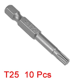 UXCELL Newest 10pcs 1/4" 50mm Hex Shank T25 Magnetic Torx Head Screwdriver Bits S2 High Alloy Steel
UXCELL Newest 10pcs 1/4" 50mm Hex Shank T25 Magnetic Torx Head Screwdriver Bits S2 High Alloy Steel
