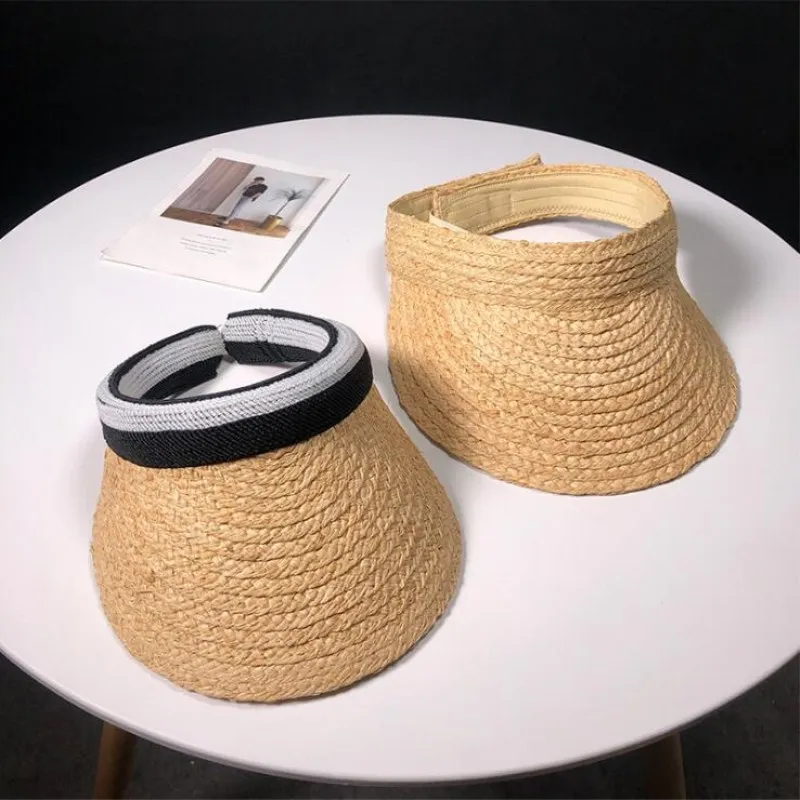 Seioum 2019 New Summer Hat Female Fashion Bow Lafite Hat Adjustable Wide Brim Sun Hat Without Top Lafite Straw Beach Visor
Seioum 2019 New Summer Hat Female Fashion Bow Lafite Hat Adjustable Wide Brim Sun Hat Without Top Lafite Straw Beach Visor