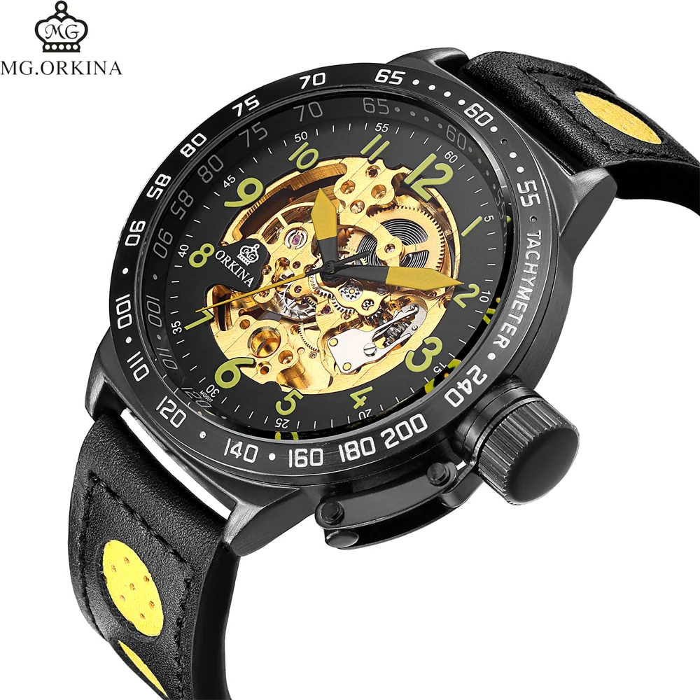 Мужские часы с большим циферблатом 50 мм Роскошные наручные от топ бренда мужские