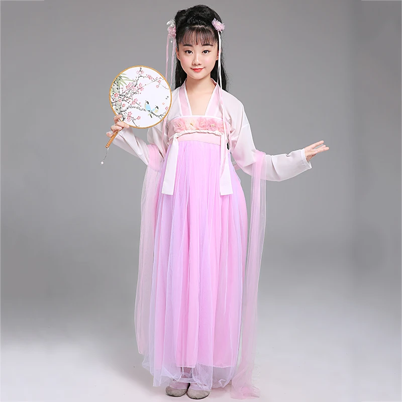 Hanfu сказочное платье; детская одежда с длинными рукавами для выступлений; одежда принцессы для девочек; костюм с китайской вышивкой; DNV11414
Hanfu сказочное платье; детская одежда с длинными рукавами для выступлений; одежда принцессы для девочек; костюм с китайской вышивкой; DNV11414