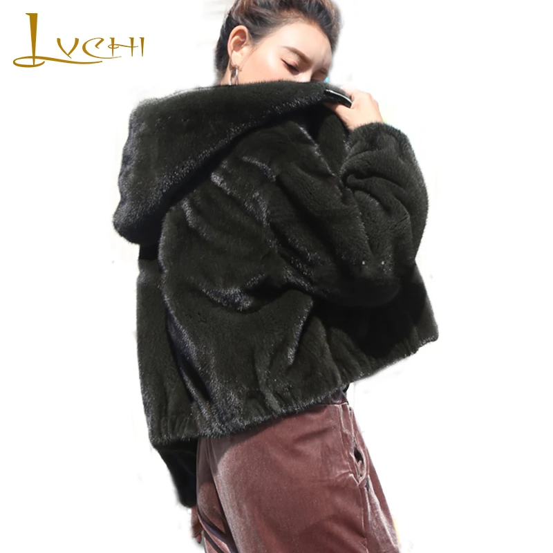 LVCHI New 2019 Mink Fur Coat Women's Arm Green Motorcycle Models Long Sleeve Zippers With Fur Hood Slim Cool Lady Mink Fur Coats
LVCHI New 2019 Mink Fur Coat Women's Arm Green Motorcycle Models Long Sleeve Zippers With Fur Hood Slim Cool Lady Mink Fur Coats