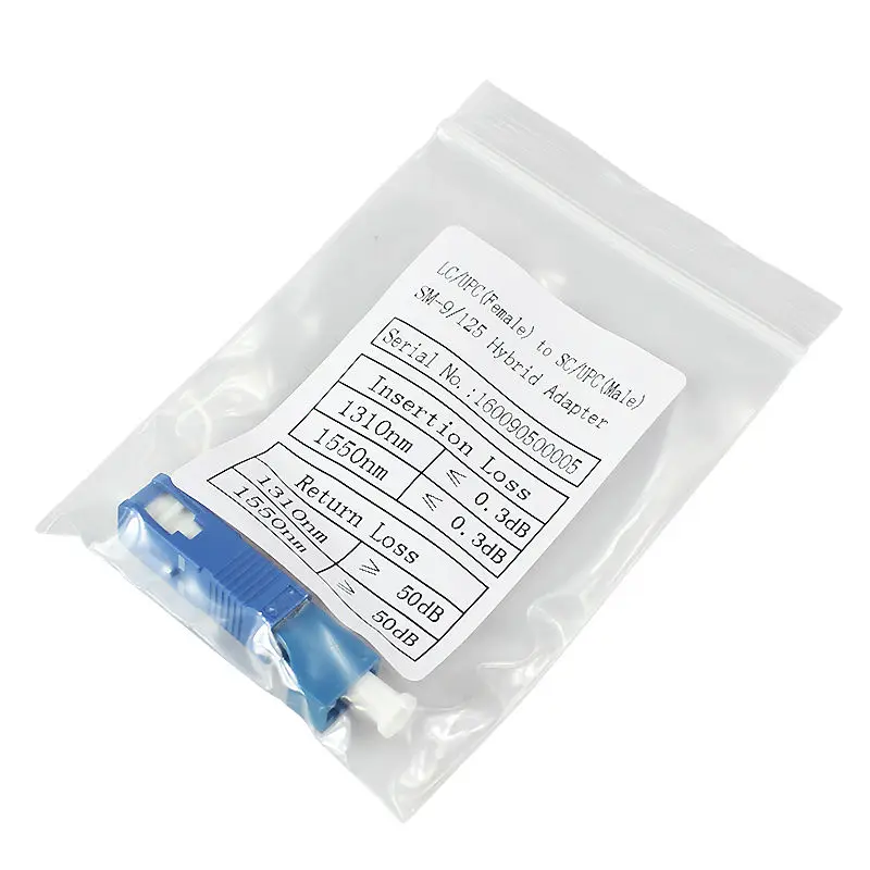 Free Shipping SC Male to LC Female Fiber Optic Adapter SC-LC SM-9/125 Hybrid Optical Adaptor connector
Free Shipping SC Male to LC Female Fiber Optic Adapter SC-LC SM-9/125 Hybrid Optical Adaptor connector