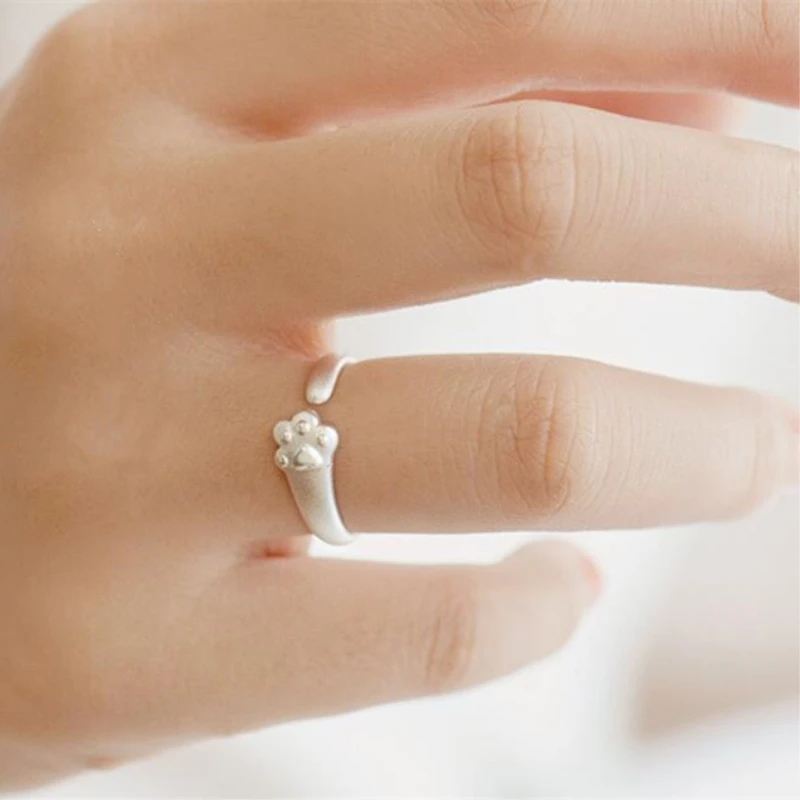 Original Cat Claw Cute Fresh Silver Color Temperament Personality Fashion Female Trendy Resizable Opening Rings SRI045
Original Cat Claw Cute Fresh Silver Color Temperament Personality Fashion Female Trendy Resizable Opening Rings SRI045
