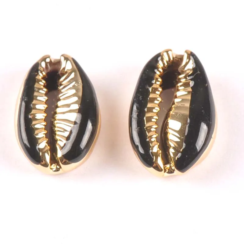 Natural Cut Cowrie Shells Golden Plated Seashell Conch Beads Tribal Jewelery Handmade Craft Accessories DIY trs0307 | Дом и сад