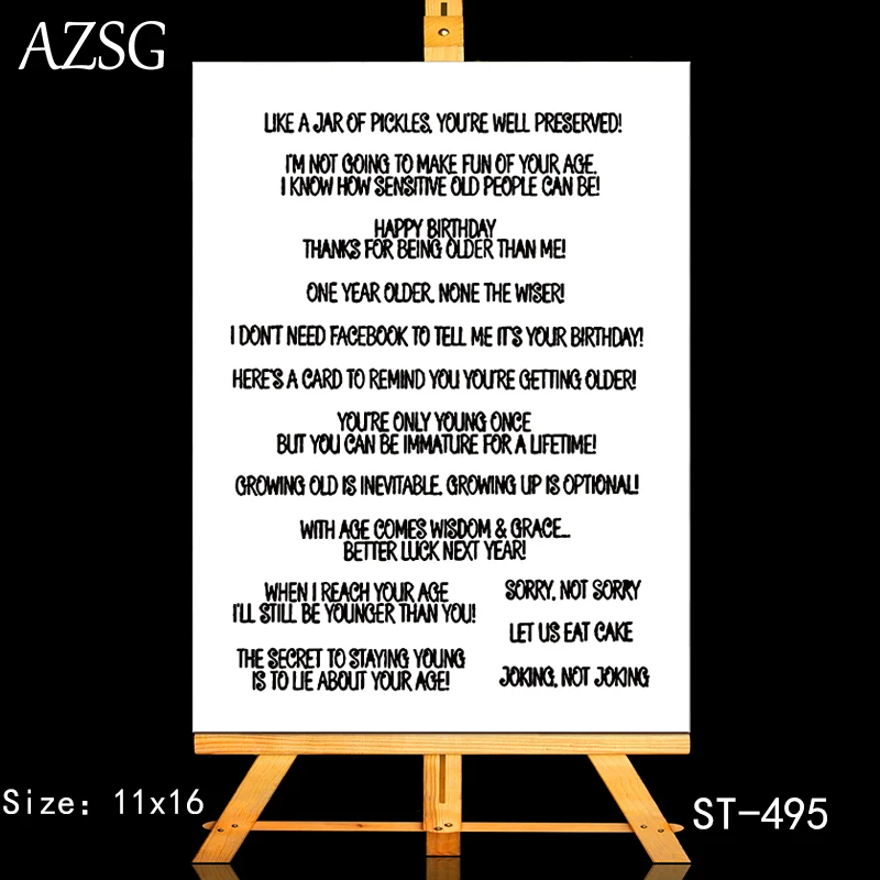 AZSG Happy Birthday Blessings Clear Stamps/Seals For DIY Scrapbooking/Card Making/Album Decorative Silicone Stamp Crafts
AZSG Happy Birthday Blessings Clear Stamps/Seals For DIY Scrapbooking/Card Making/Album Decorative Silicone Stamp Crafts