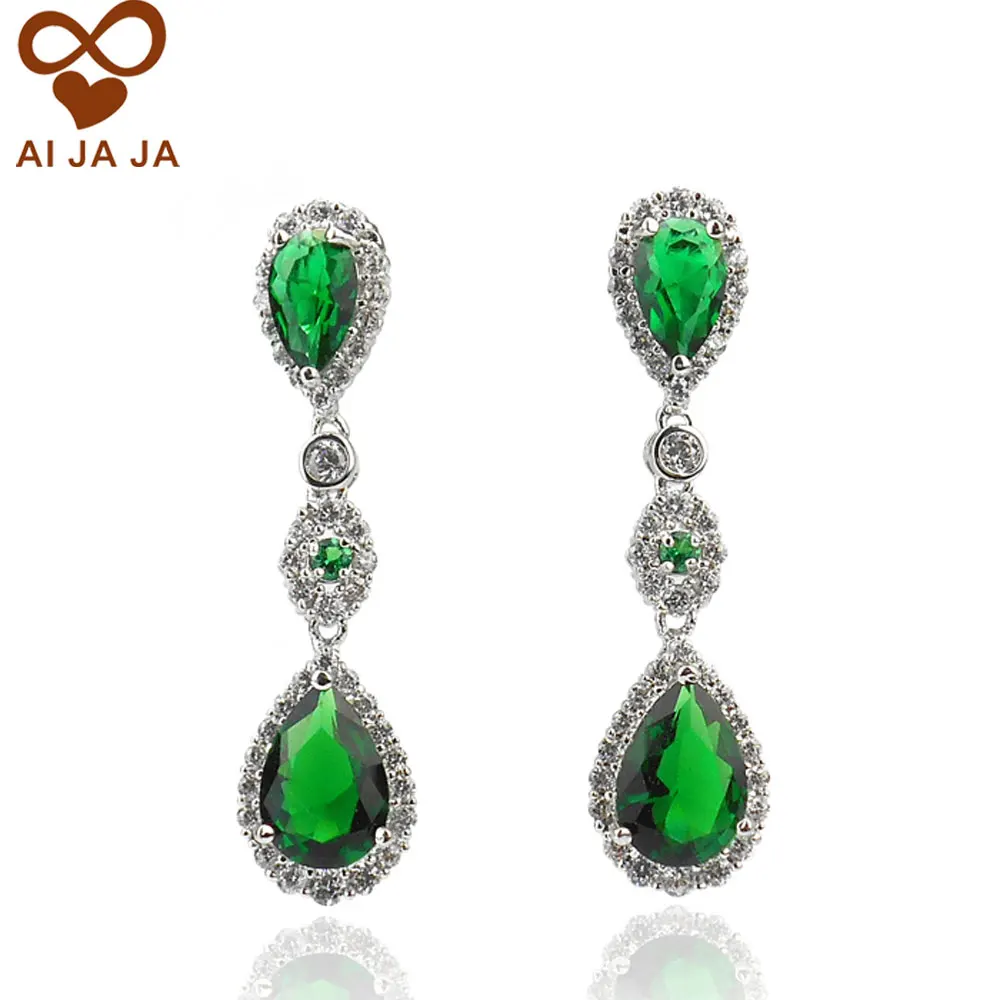 Top Quality Micro-insert Water Drop Green Drop Earrings Gift for Women Sparkling Wedding Party Jewelry
Top Quality Micro-insert Water Drop Green Drop Earrings Gift for Women Sparkling Wedding Party Jewelry