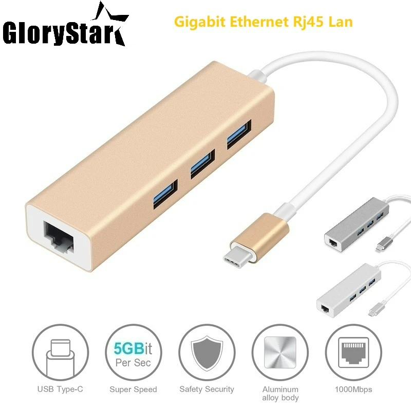 Three Colors USB C Ethernet Adapter with 3 USB 3.0 Hub for MacBook Pro PC USB Type C Hub Gigabit Ethernet Rj45 Lan USB C Hub
Three Colors USB C Ethernet Adapter with 3 USB 3.0 Hub for MacBook Pro PC USB Type C Hub Gigabit Ethernet Rj45 Lan USB C Hub