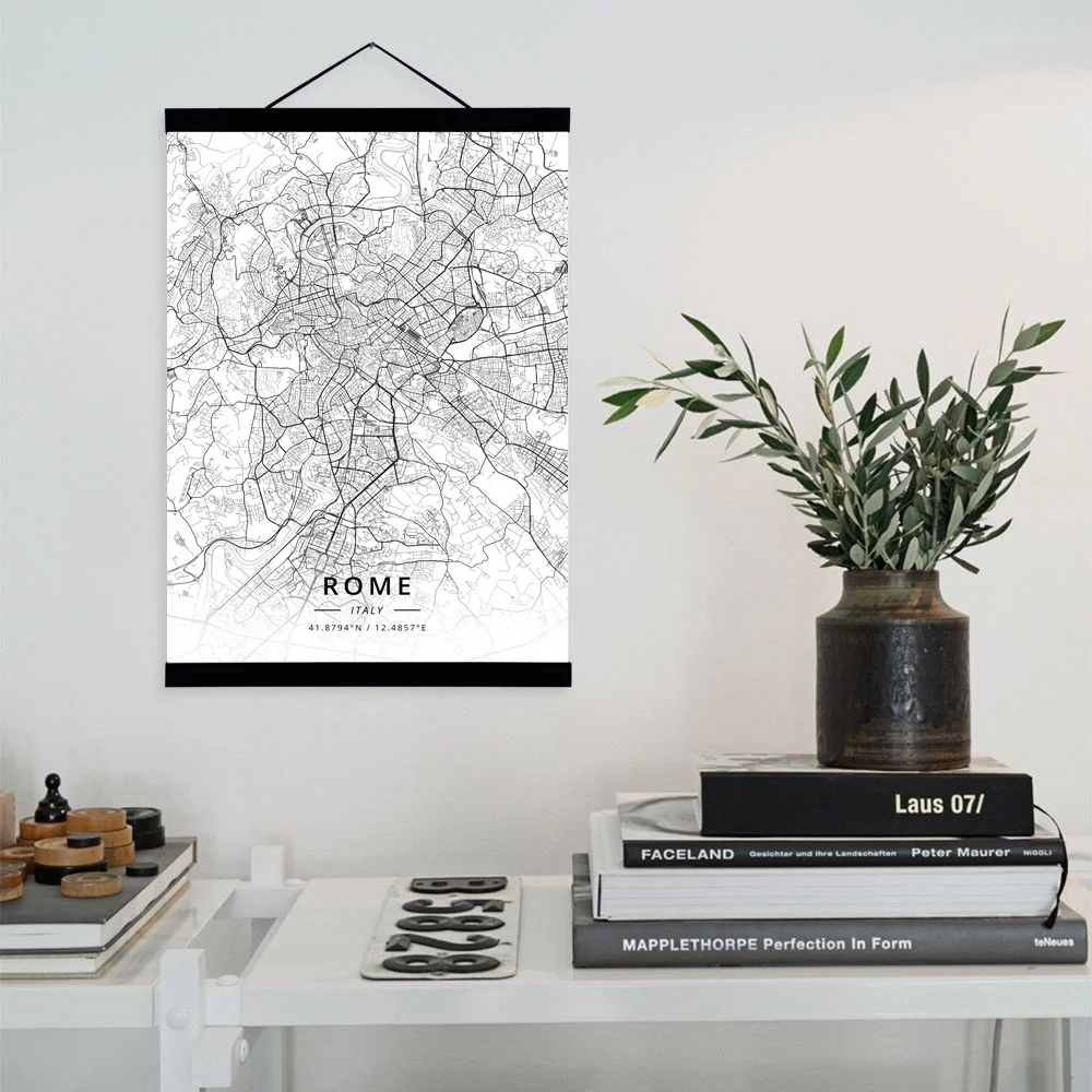 Rome, Italy City Map Wooden Framed Canvas Painting Home Decor Wall Art Print Pictures Poster Hanger
Rome, Italy City Map Wooden Framed Canvas Painting Home Decor Wall Art Print Pictures Poster Hanger