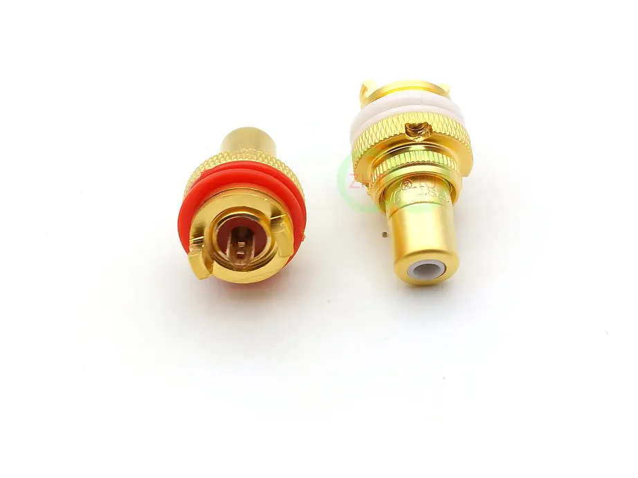 100pcs connector RCA connector Gold plated RCA socket panel mount one pair matt surface
100pcs connector RCA connector Gold plated RCA socket panel mount one pair matt surface