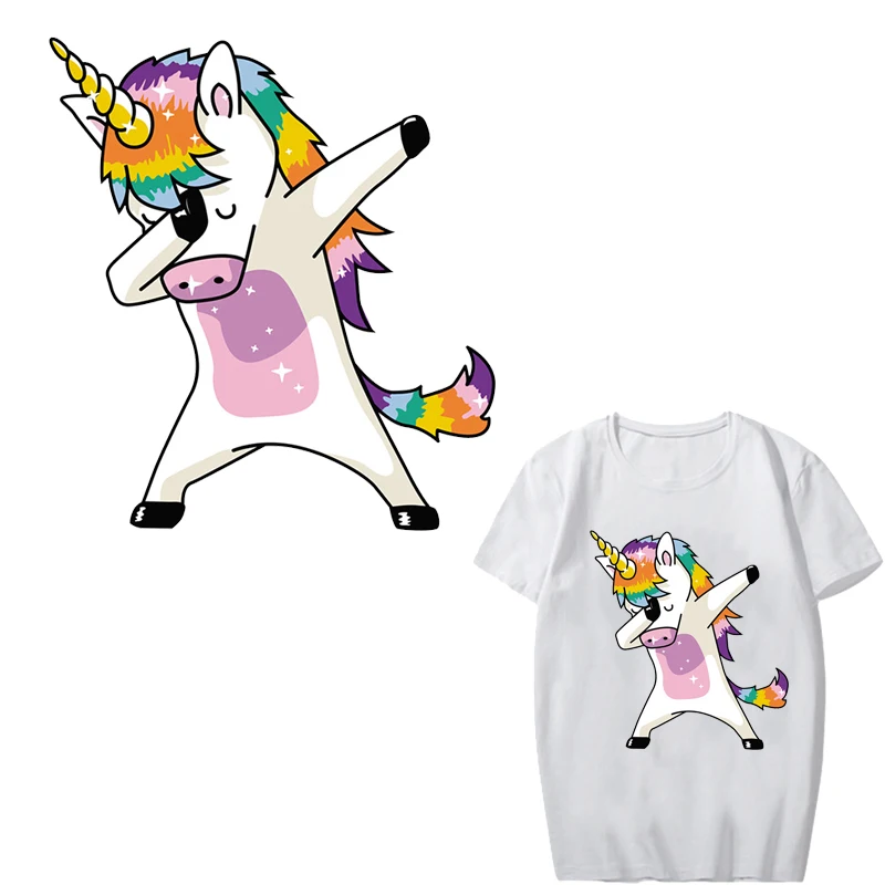 Hip-hop Unicorn Patch Heat Transfer Vinyl Stickers for Kids Clothing DIY T-shirt Appliques Stripes on Clothes Thermal Press
Hip-hop Unicorn Patch Heat Transfer Vinyl Stickers for Kids Clothing DIY T-shirt Appliques Stripes on Clothes Thermal Press
