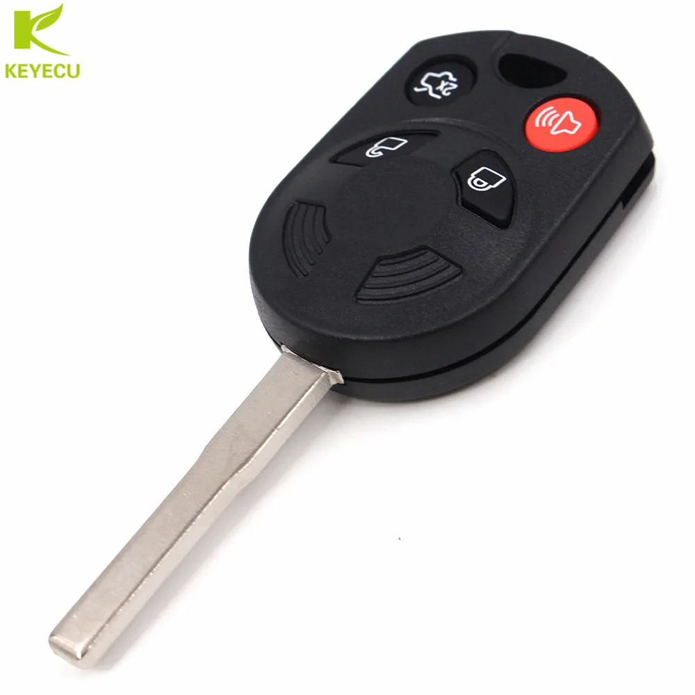Дистанционный ключ KEYECU 3 + 1 чехол для Ford Escape C Max Focus Transit Connect с лезвием HU101|Ключ от