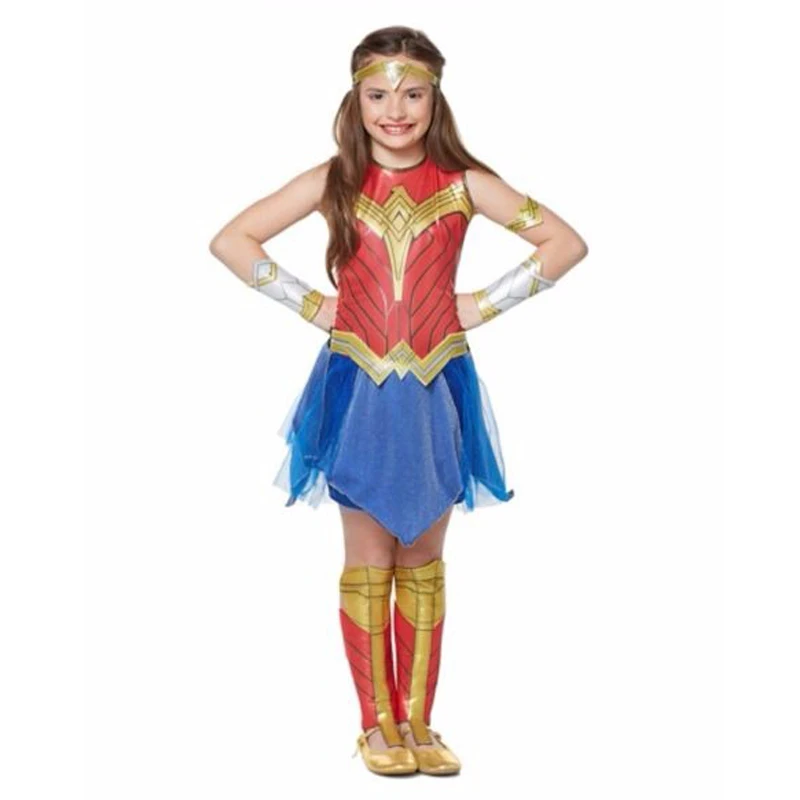 роскошный Детские Хэллоуинский костюм DC Супергерой Чудо женщина девушка Amazon