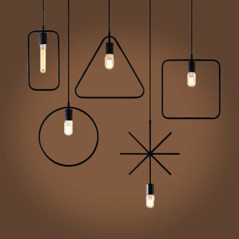 LOFT Industrial Pendant Lights Simple Bar/ Restaurant Lamp Designer Geometrical Figure Pendant Lamps Decorative Lighting
LOFT Industrial Pendant Lights Simple Bar/ Restaurant Lamp Designer Geometrical Figure Pendant Lamps Decorative Lighting