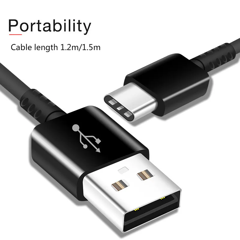 Оригинальный кабель USB Type C зарядный Type-C провод шнур для Samsung Galaxy A5 A7 2017 A8 A9 2018 A8s S8/S9