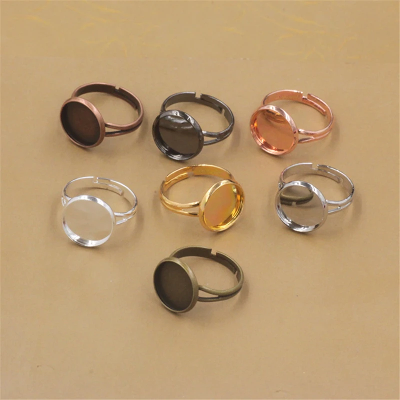 20pcs/lot 14mm/16mm Ring Settings Cabochon Base Bezel Tray Blank for Cabochon Cameo DIY Fashion Rings Adjustable Ring Base
20pcs/lot 14mm/16mm Ring Settings Cabochon Base Bezel Tray Blank for Cabochon Cameo DIY Fashion Rings Adjustable Ring Base