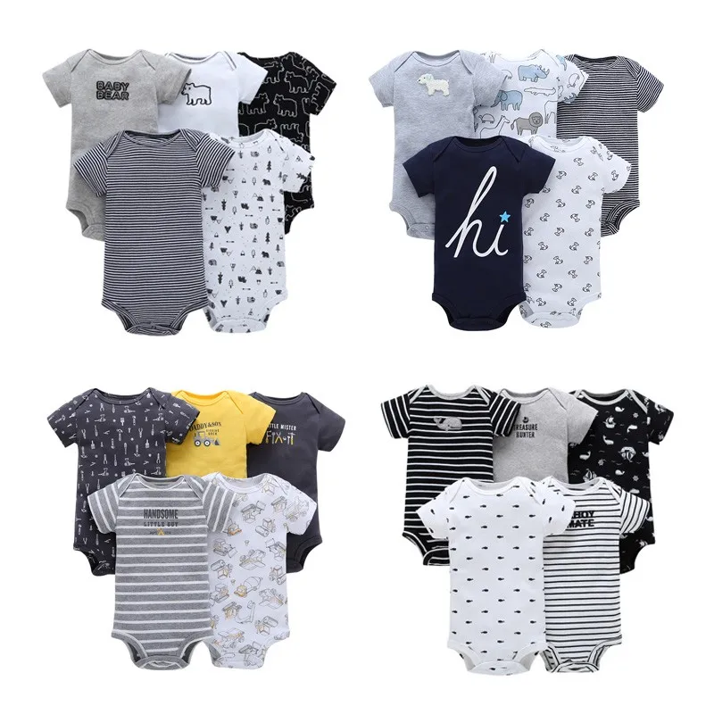 5Pcs/Set Summer Infant Boy Cotton Bodysuit Newborn Kids Baby Animal Print Clothes Tops Infant Casual Playsuit Outfits
5Pcs/Set Summer Infant Boy Cotton Bodysuit Newborn Kids Baby Animal Print Clothes Tops Infant Casual Playsuit Outfits
