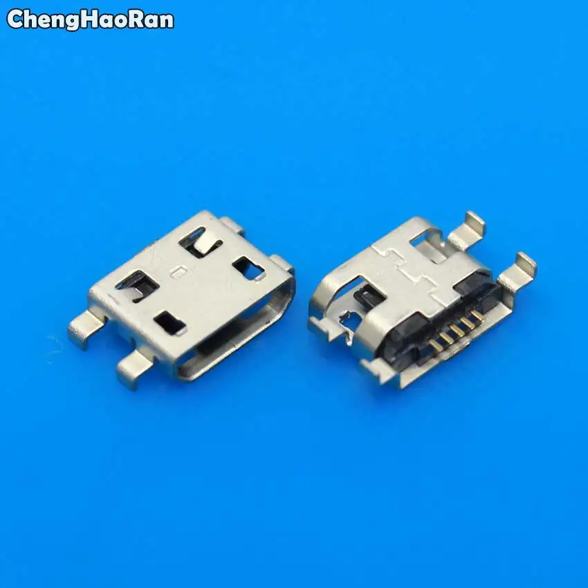 ChengHaoRan 2 50 шт. разъем Micro USB 5pin 0 8 мм B Тип Женский порт для зарядки Alcatel One Touch|Шлейфы